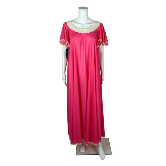 Pink Women's Long Nylon Nightgowns VINTAGE ShadowLine